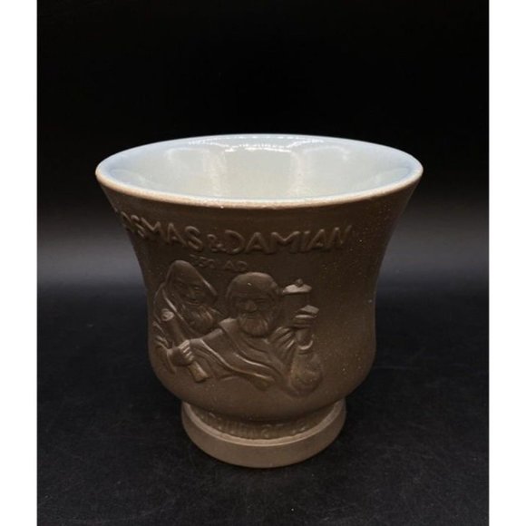 Schering Cosmas & Damian Coricidin Mortar & Pestle Apothecary Pharmaceutical A - Picture 7 of 12